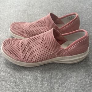 Bzees Shoes Womens Size 8.5 Pink Slip On Knit Stretch Fit Comfort Walking